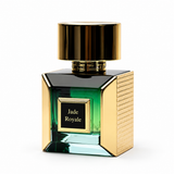 Korbaj Jade Royale luxury perfume in an emerald green glass bottle with elegant gold detailing.