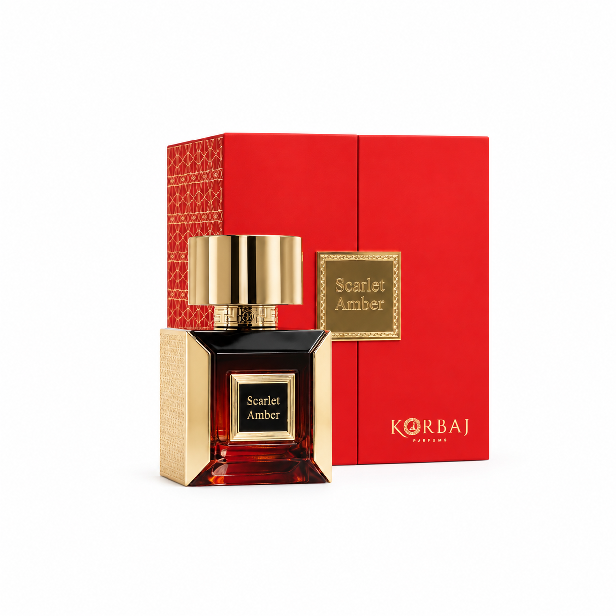 Korbaj Scarlet Amber Extrait de Parfum 100ml with red box