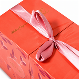 Korbaj Her Signature Set pink satin ribbon bow and gold Unbox Joy detail