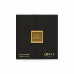 Korbaj Oud For You 100ml unisex Arabian oud perfume: front view of the black presentation box with gold lettering.