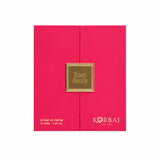 Korbaj Rose Sands 100ml vanilla gourmand perfume for women: front view of the closed pink presentation box on white.